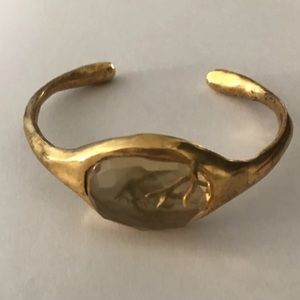 Alexis Bittar one of a kind gold bangle bracelet